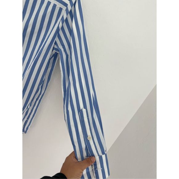 MADEWELL Oversized Fit Striped Shirt Size XS - Picture 2 of 5